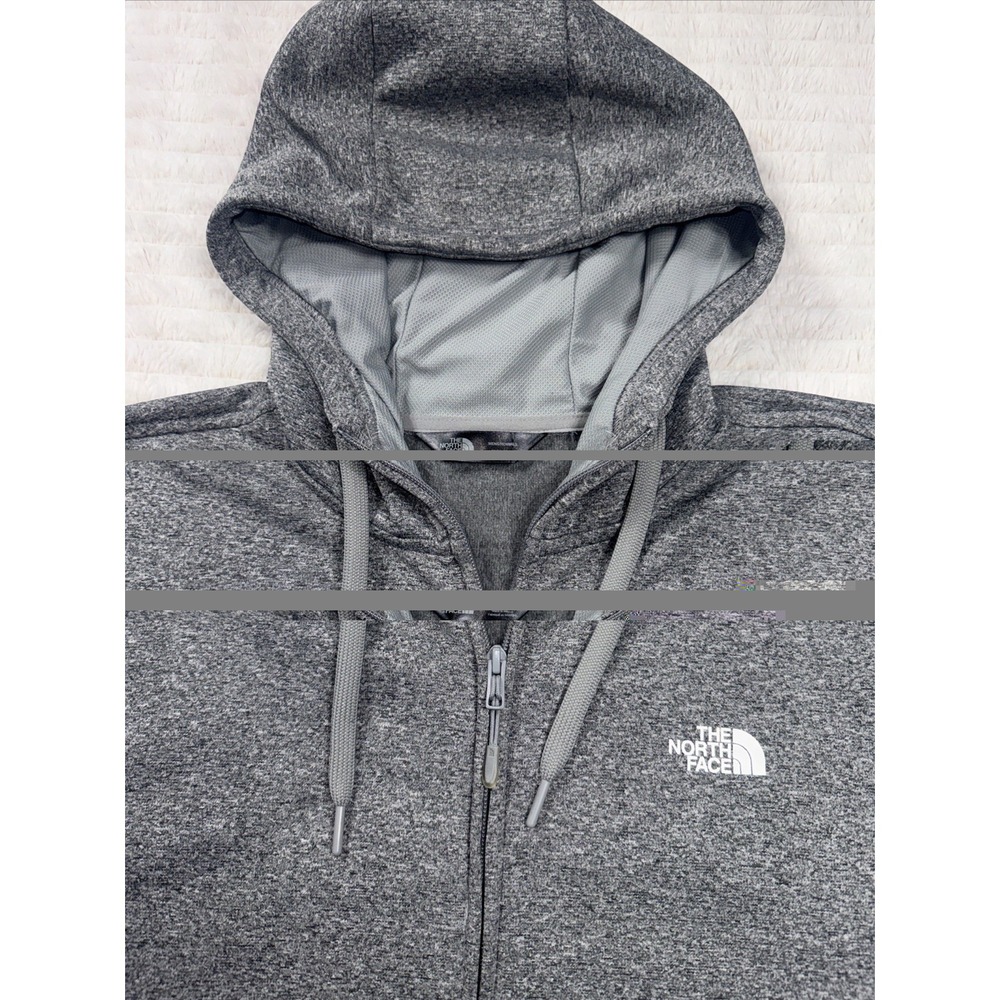 North Face Men's Large Grey Zip-Up Hoodie‎ Breast Cancer Pink Ribbon NWOT New - Picture 6 of 16